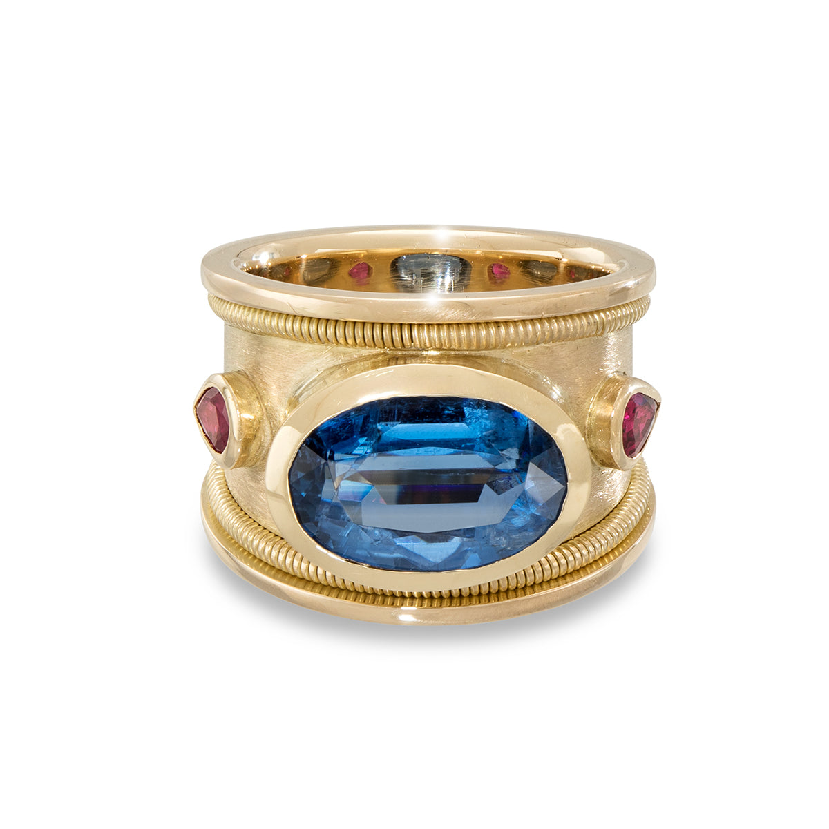 Kyanite and Ruby Ring