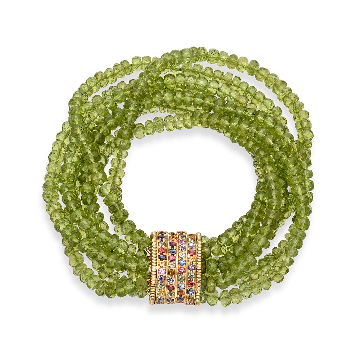 Peridot and Mixed Sapphire Bracelet