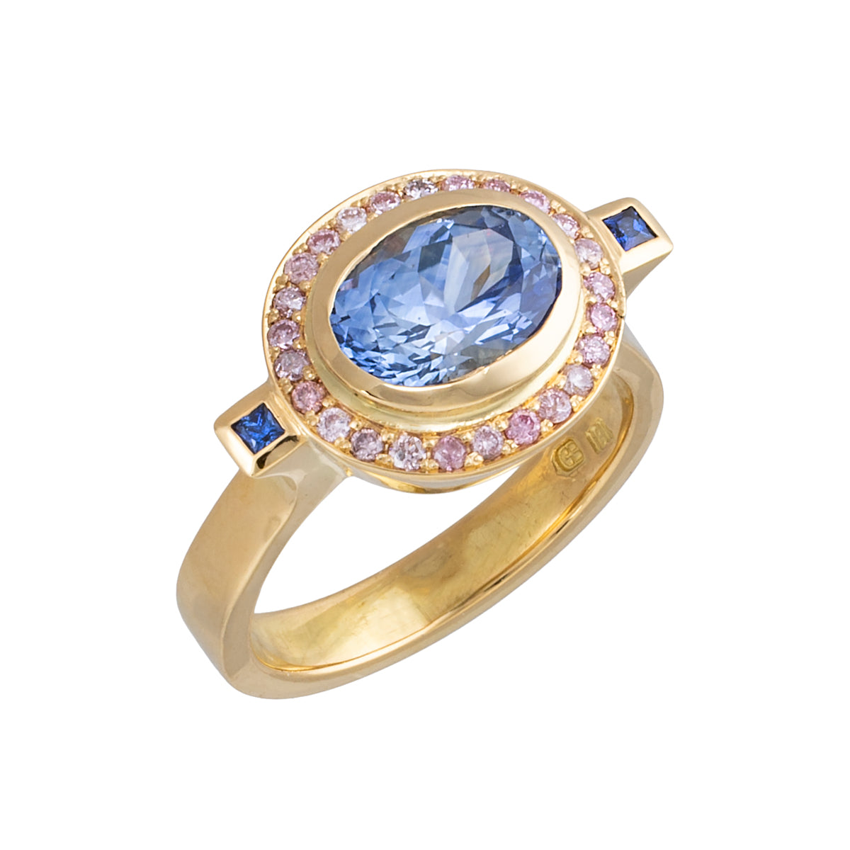 Sapphire and Pink Diamond Ring