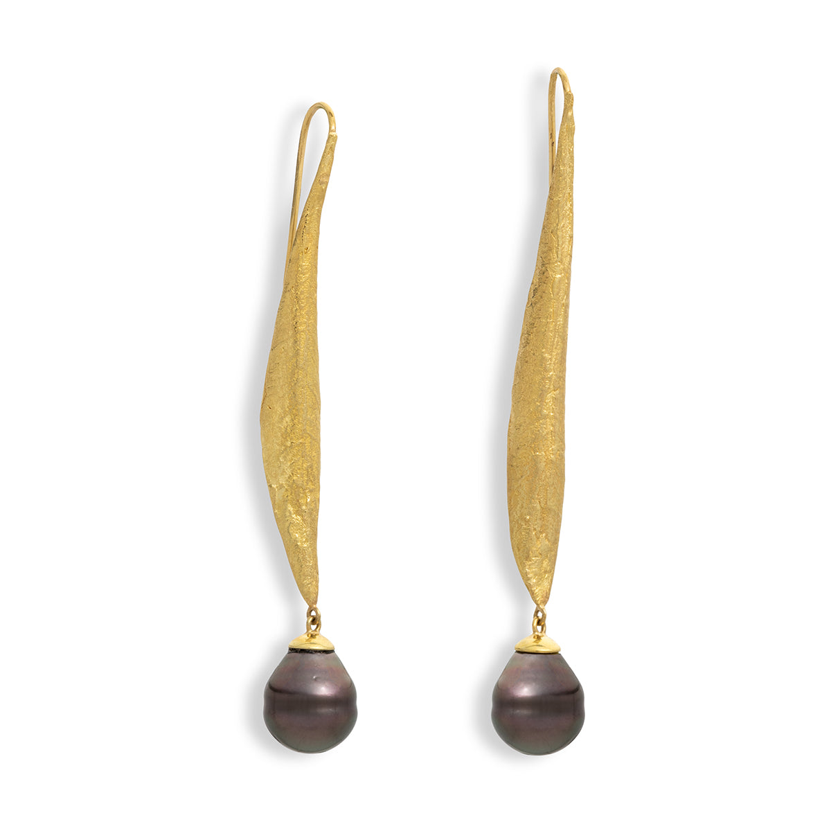 Olive Leaf Earrings on a Wire