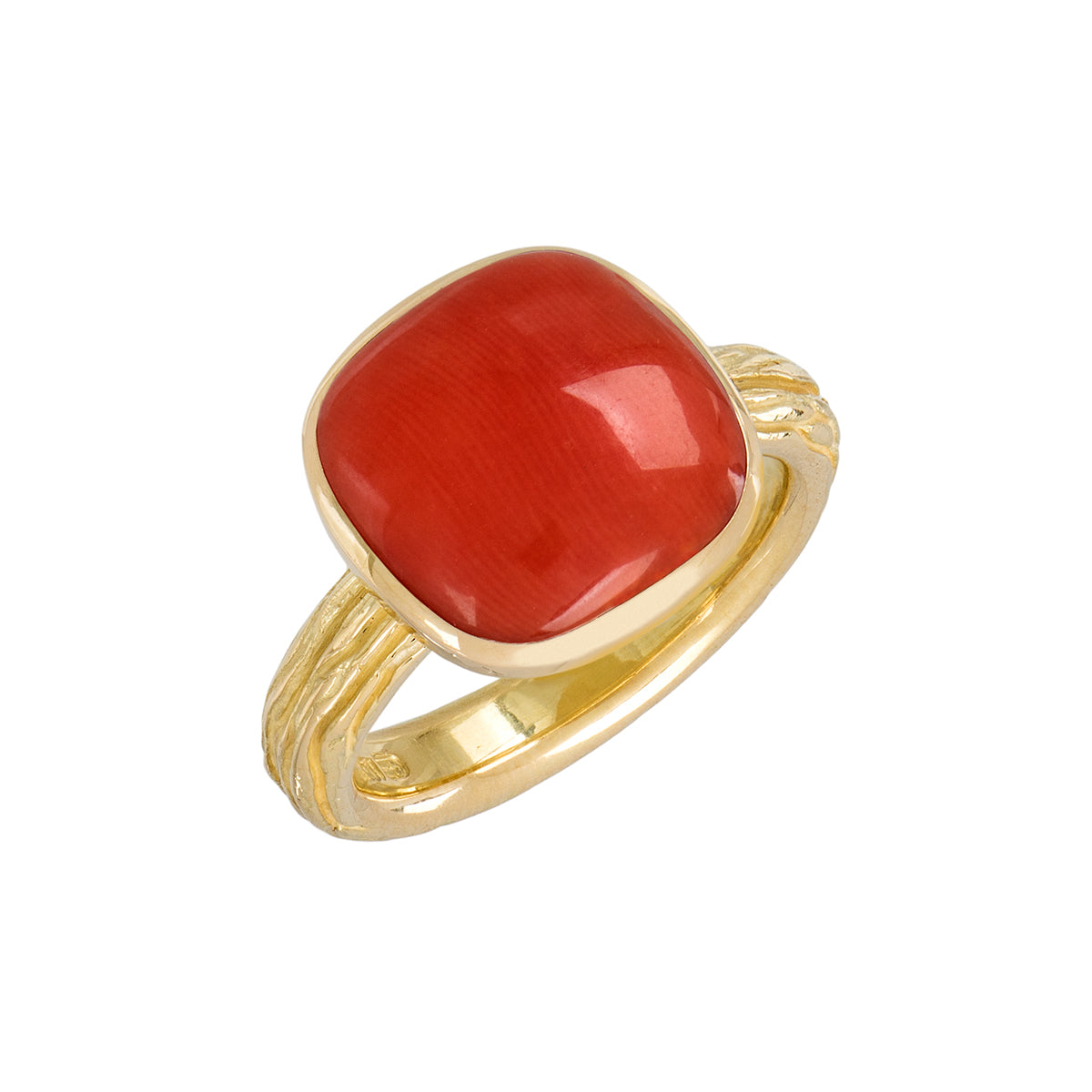 Square Coral Cab on Ridge Ring