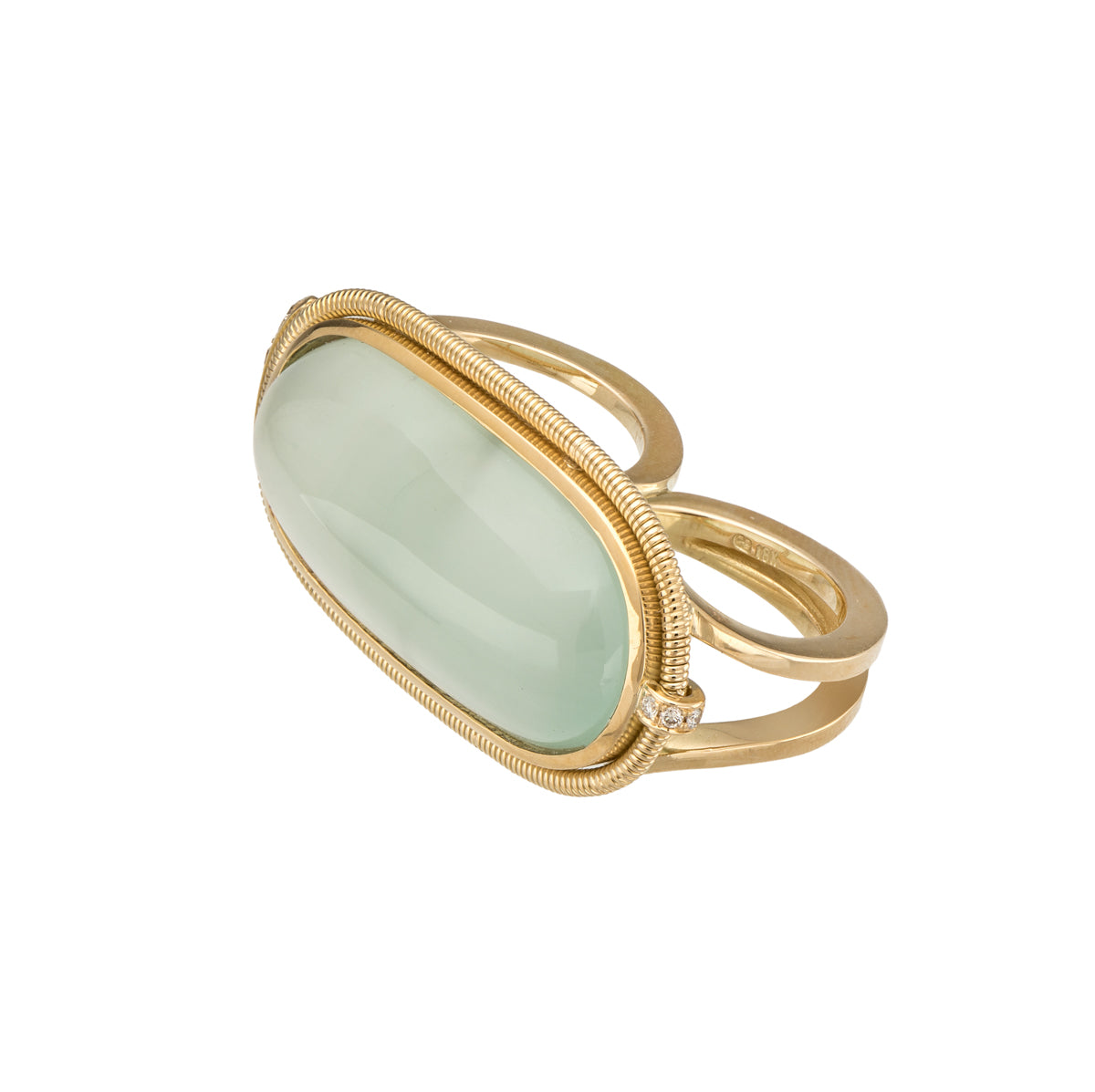Aquamarine Two Finger Ring