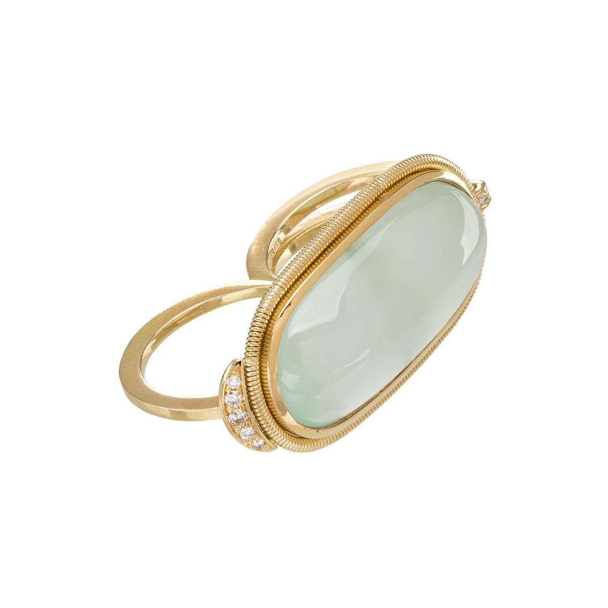 Aquamarine Two Finger Ring