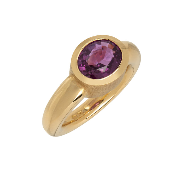 Orbit Ring With Purple Sapphire