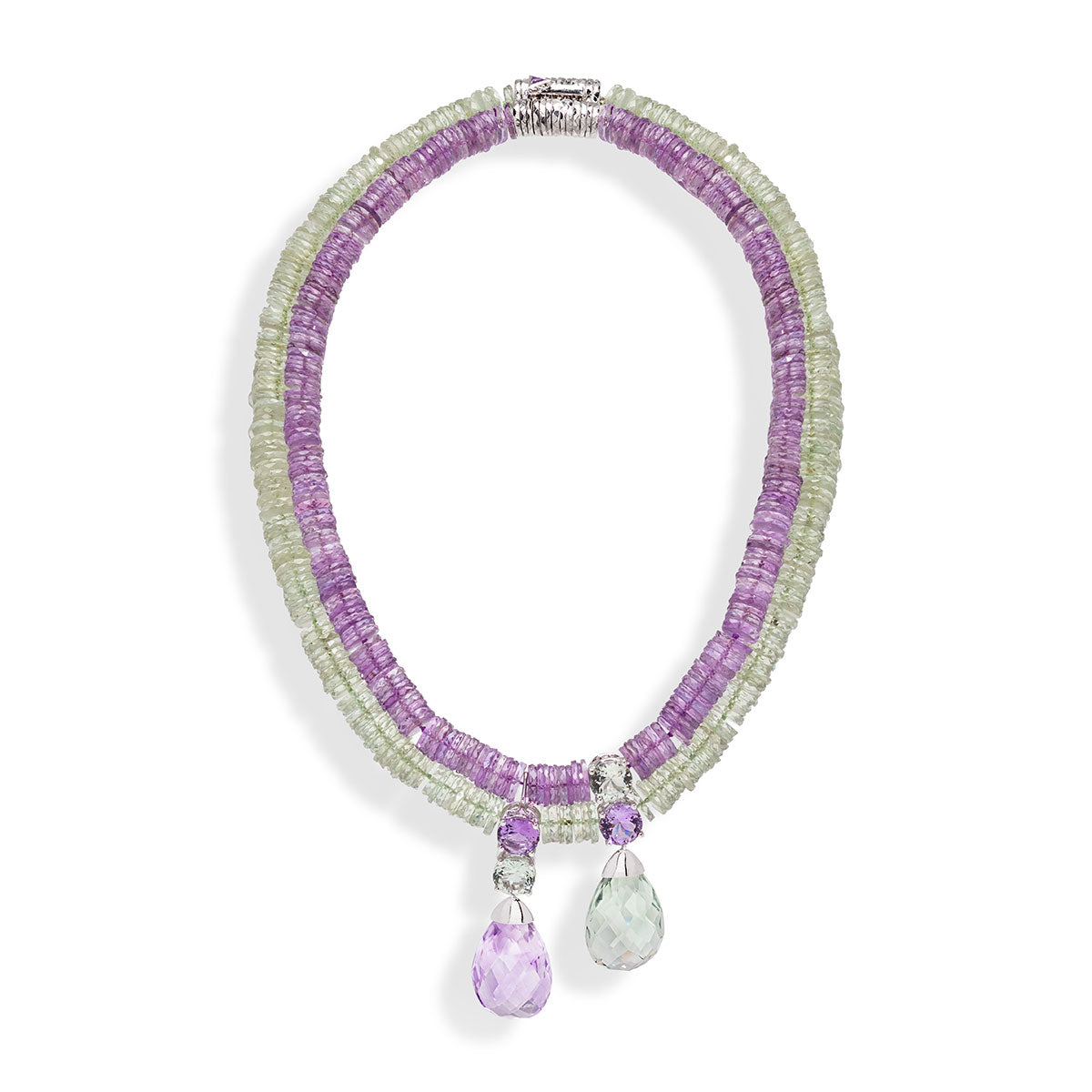 Amethyst and Prasiolite Necklace