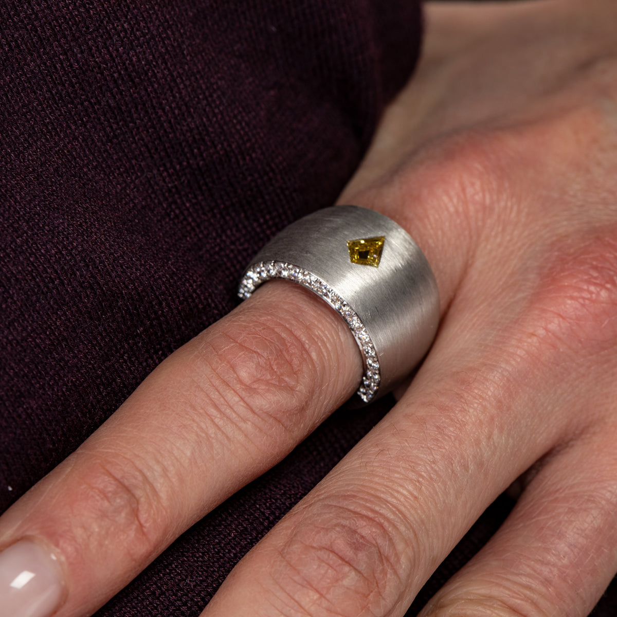 Diamond Wide Band Ring