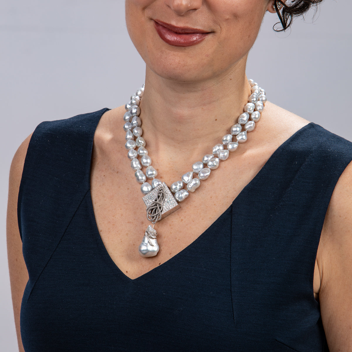 Baroque Pearl Coil Necklace