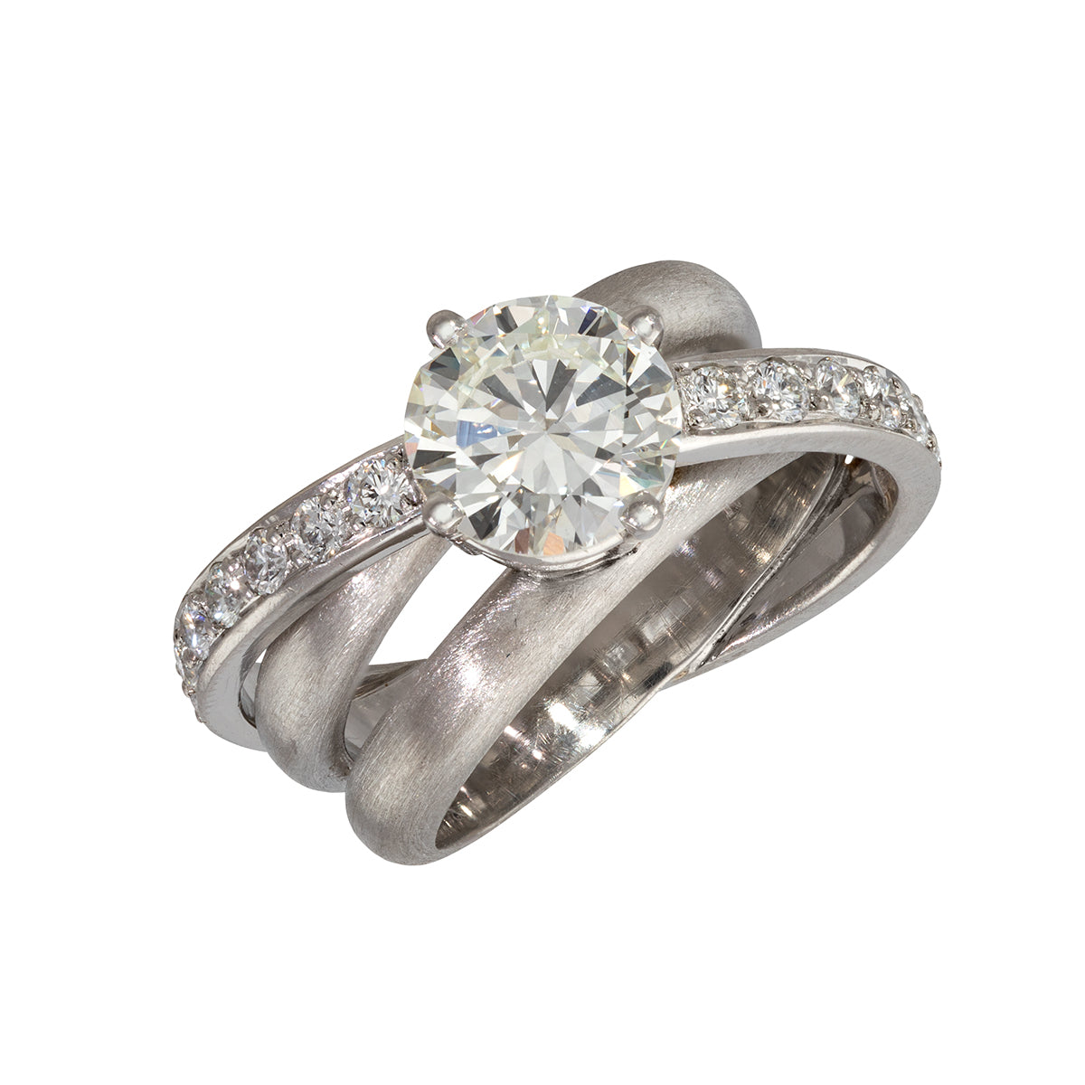 Diamond Crossover Ring