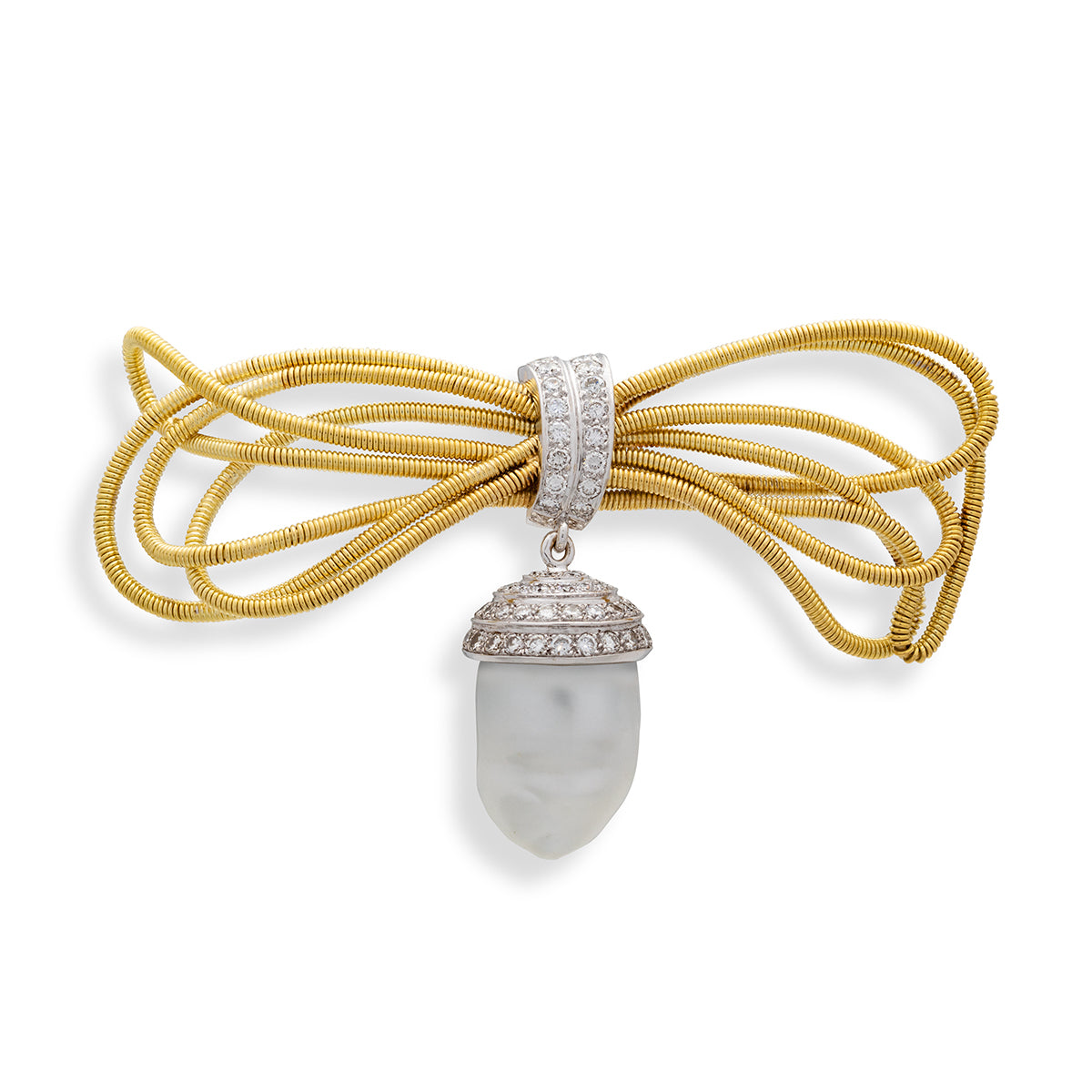 Broche Nœud en Serpentine