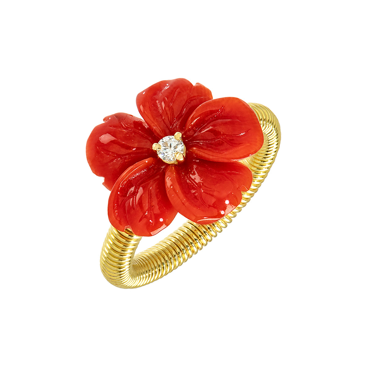Coral Flower Ring