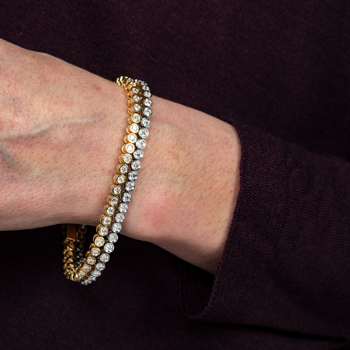 Medium Bezel Diamond Bracelet