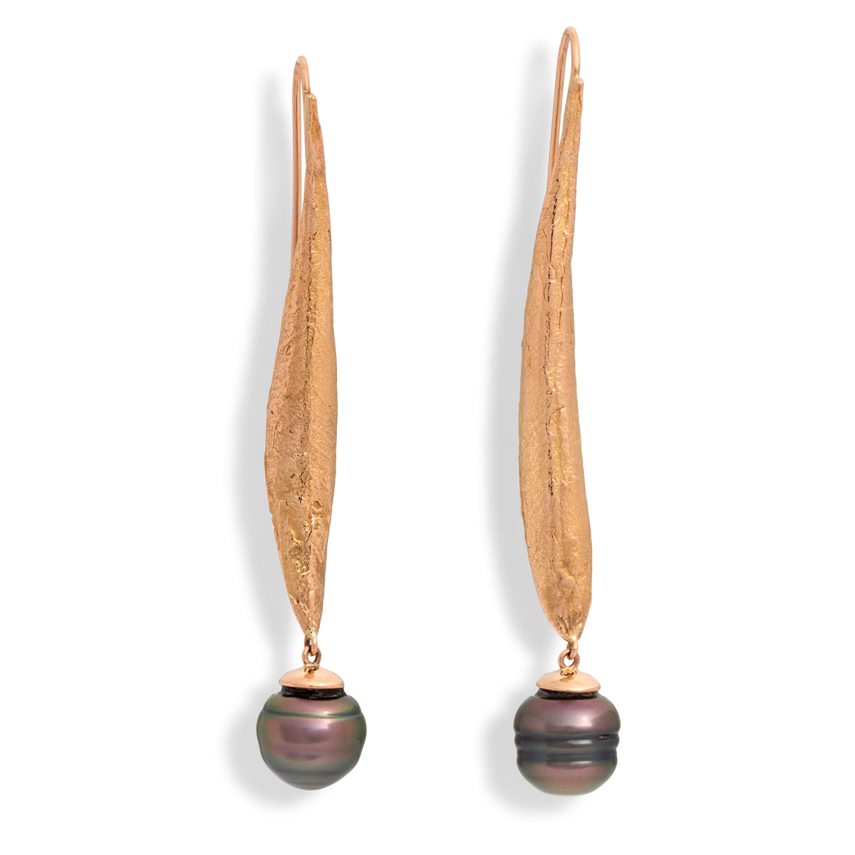 Olive Leaf Earrings on a Wire