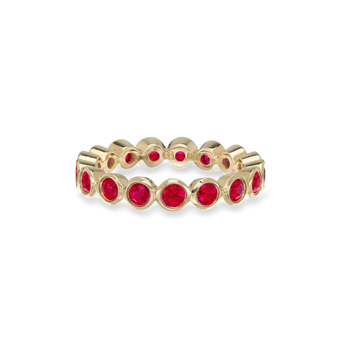 Ruby Medium Bezel Eternity Ring