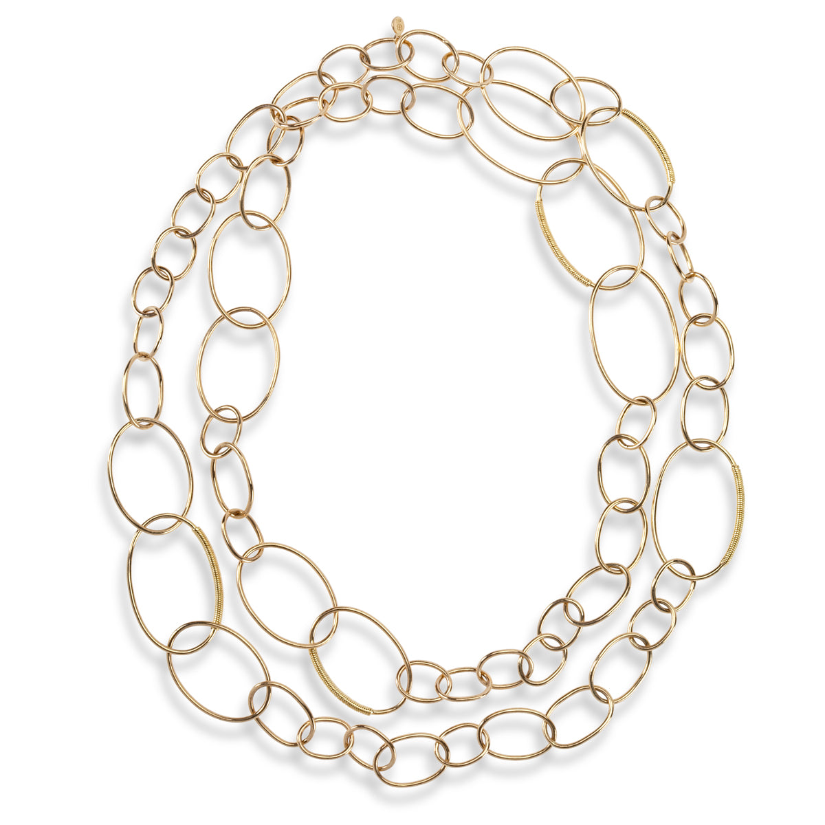 Gold and Oval Link Chain Necklace