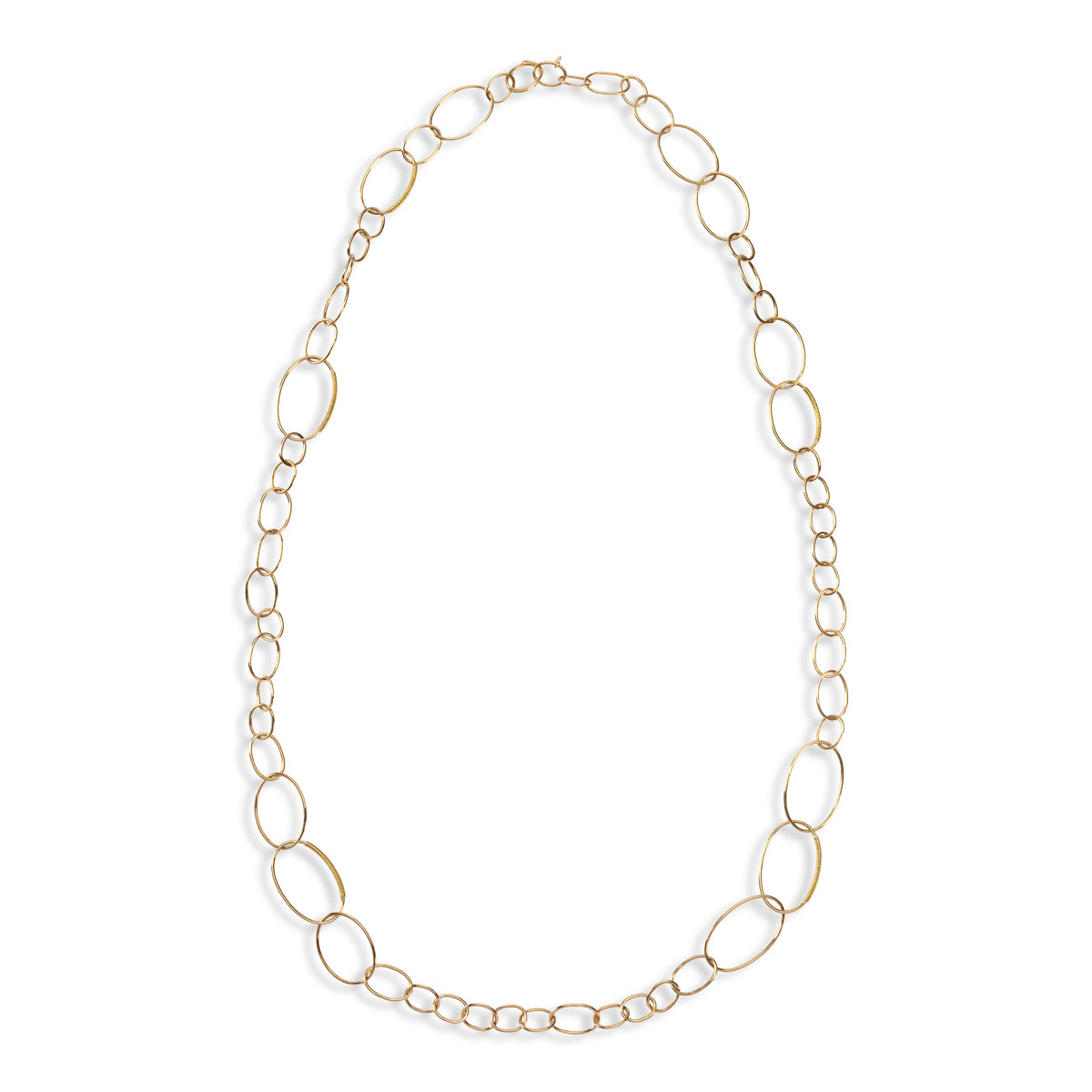 Gold and Oval Link Chain Necklace