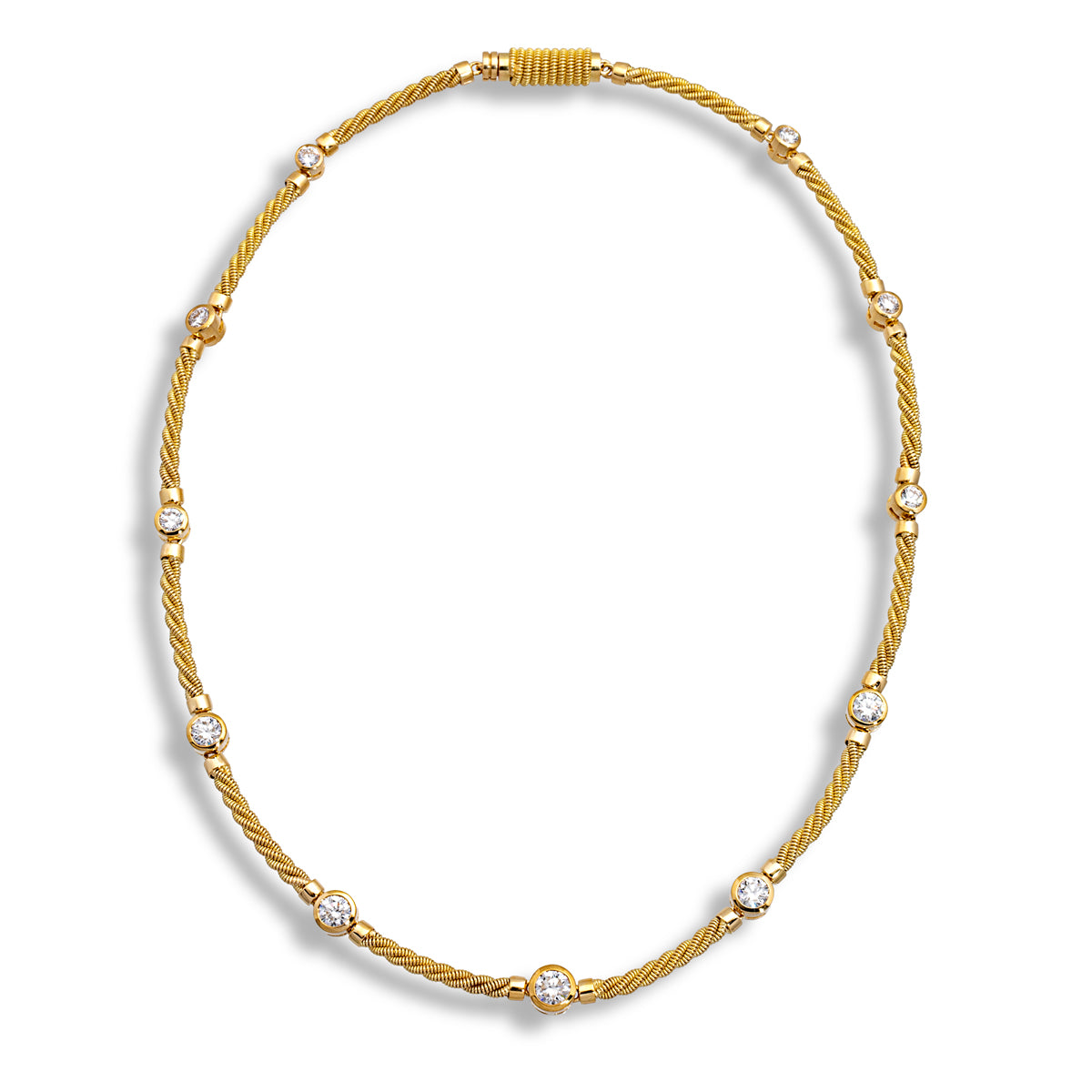 Twist Link Diamond Necklace