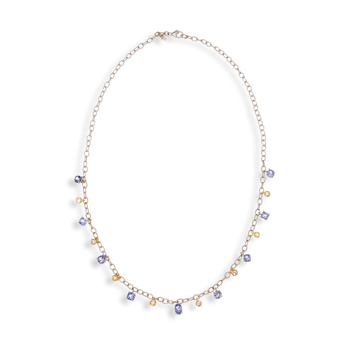 Collier tanzanite et diamants