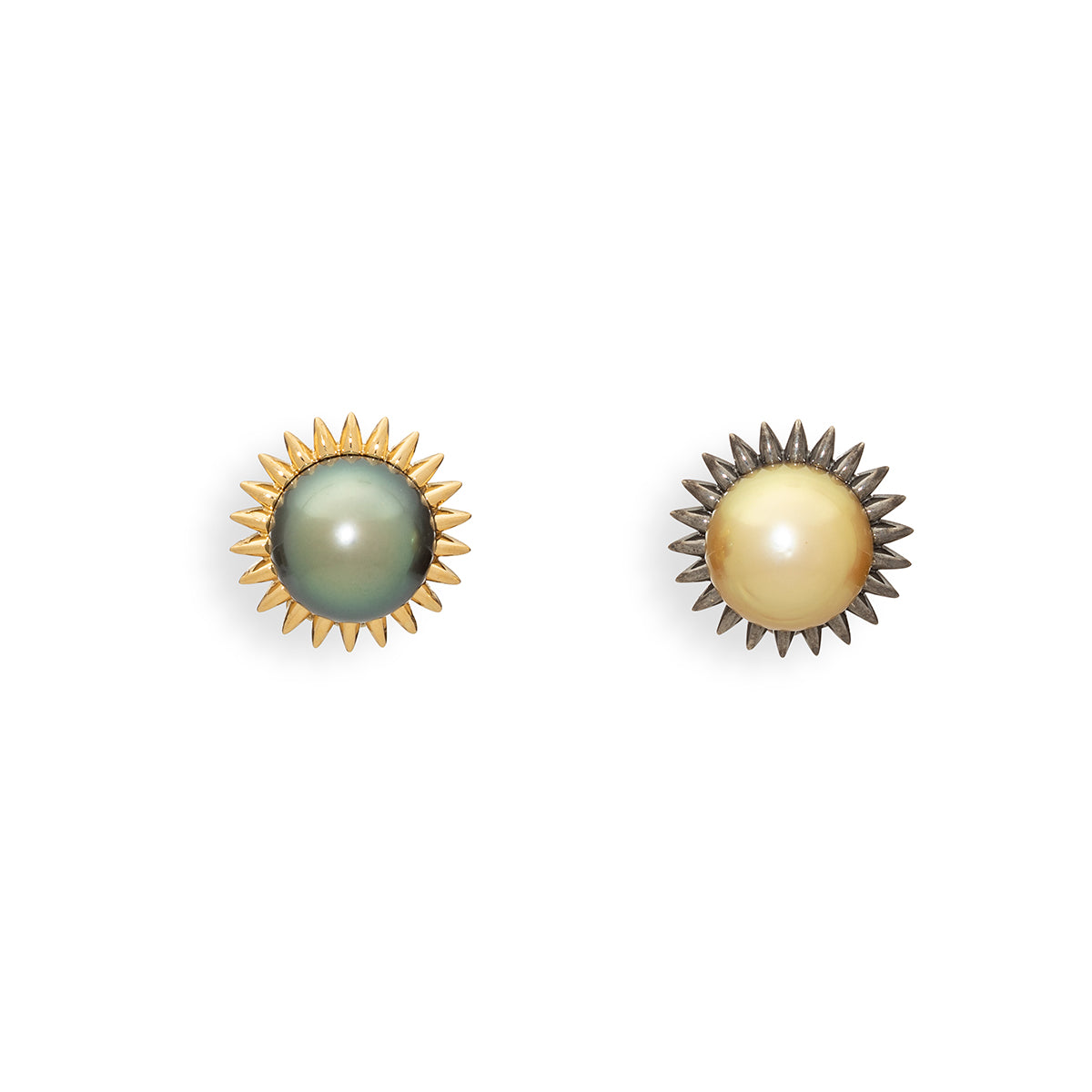 Tahitian and Golden South Sea Pearl Spike Earrings