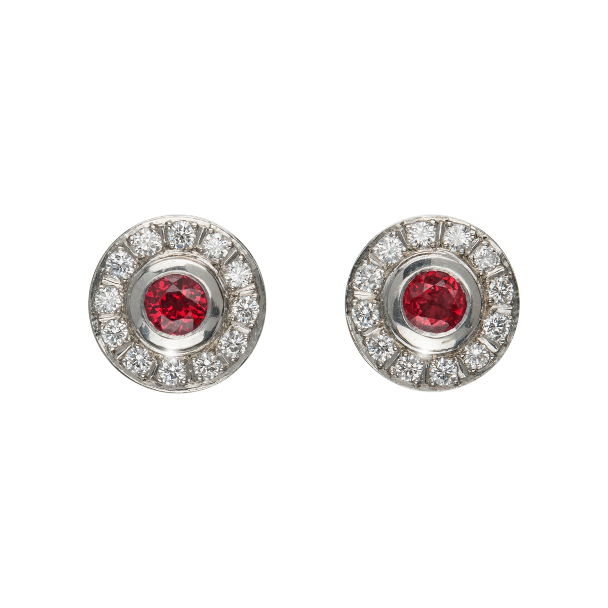 Clous d’oreilles Rubis et Diamants