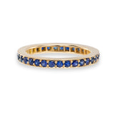 Blue Sapphire Medium Pave Eternity Ring