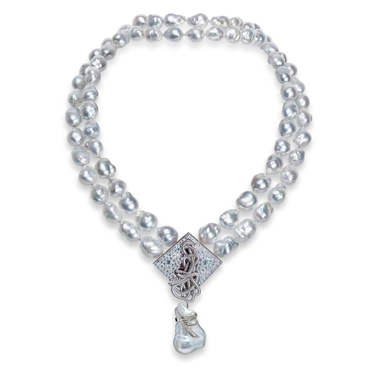 Baroque Pearl Coil Necklace