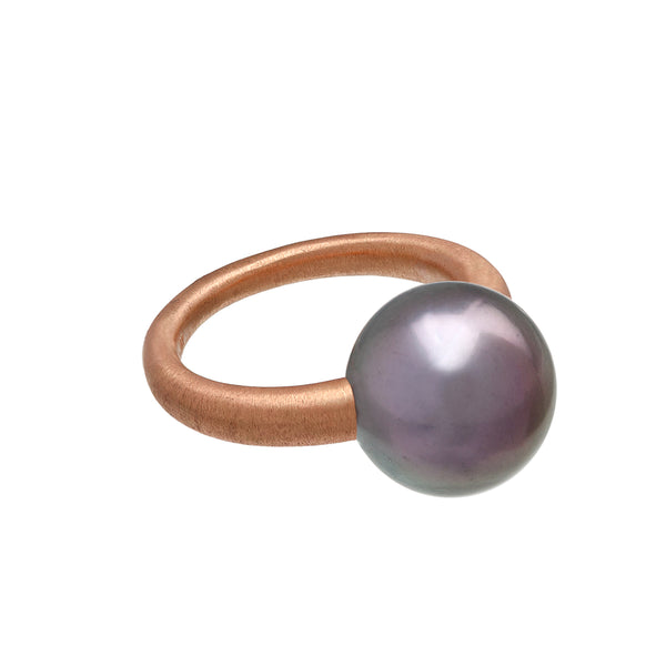 Small Orbit Pearl Ring