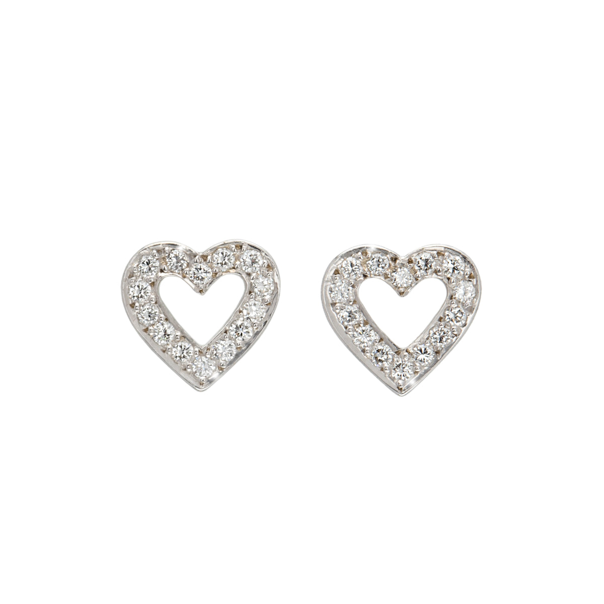 Boucles d’oreilles Diamants Cœur Ouvert