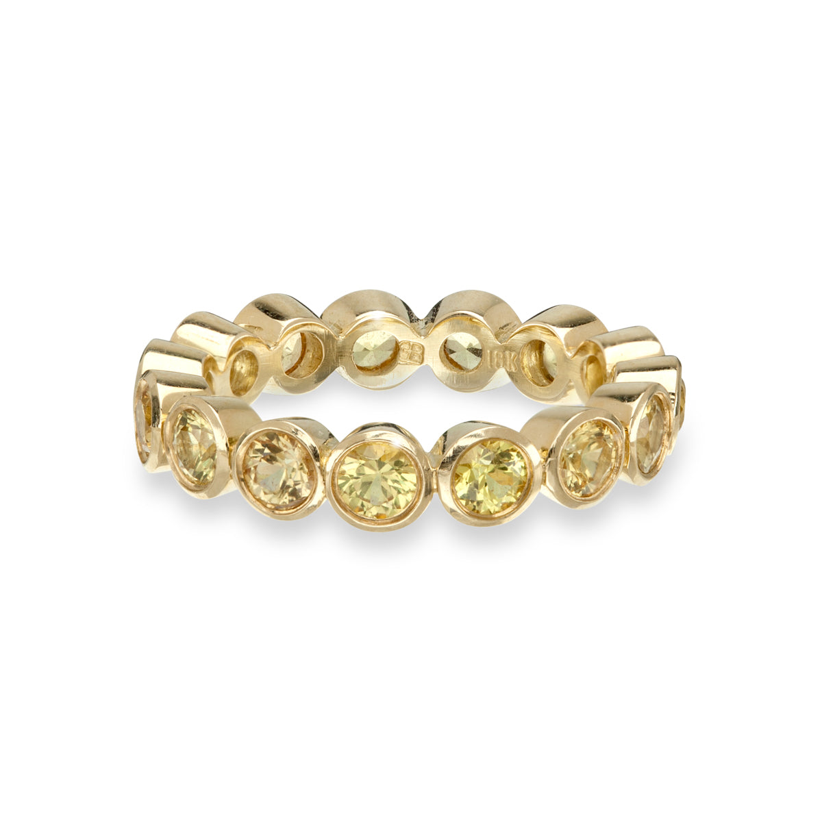 Yellow Sapphire Large Bezel Eternity Ring