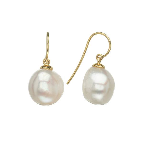 Pearls on Short Hook Earrings