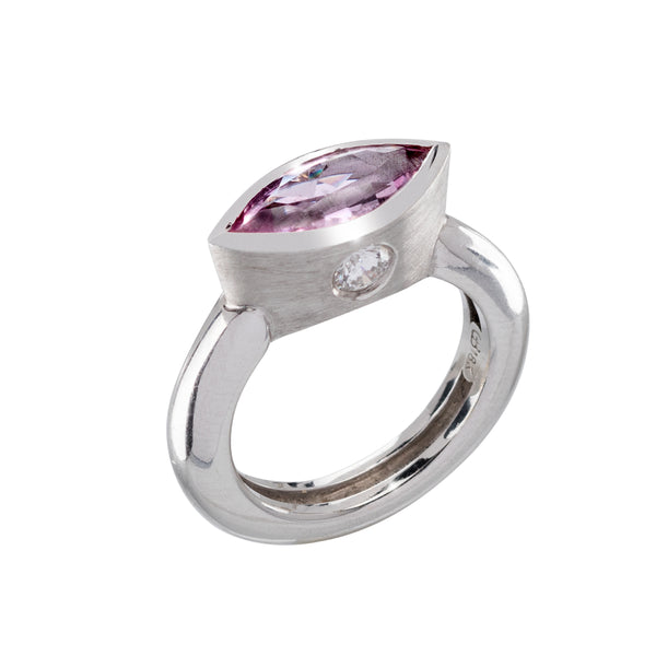 Pink Sapphire Marquise Ring