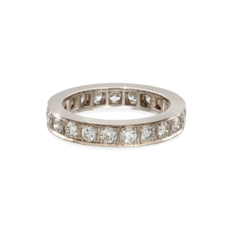 Diamond Large Flat Pave Eternity Ring