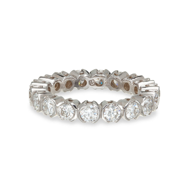 Diamond Semi-Bezel Eternity Ring