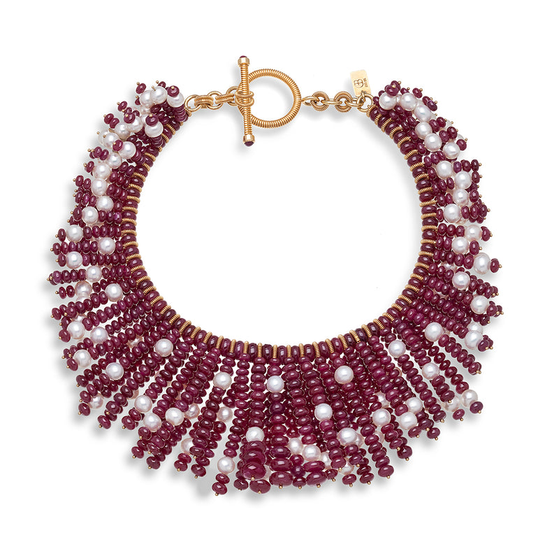 Ruby Fringe Necklace