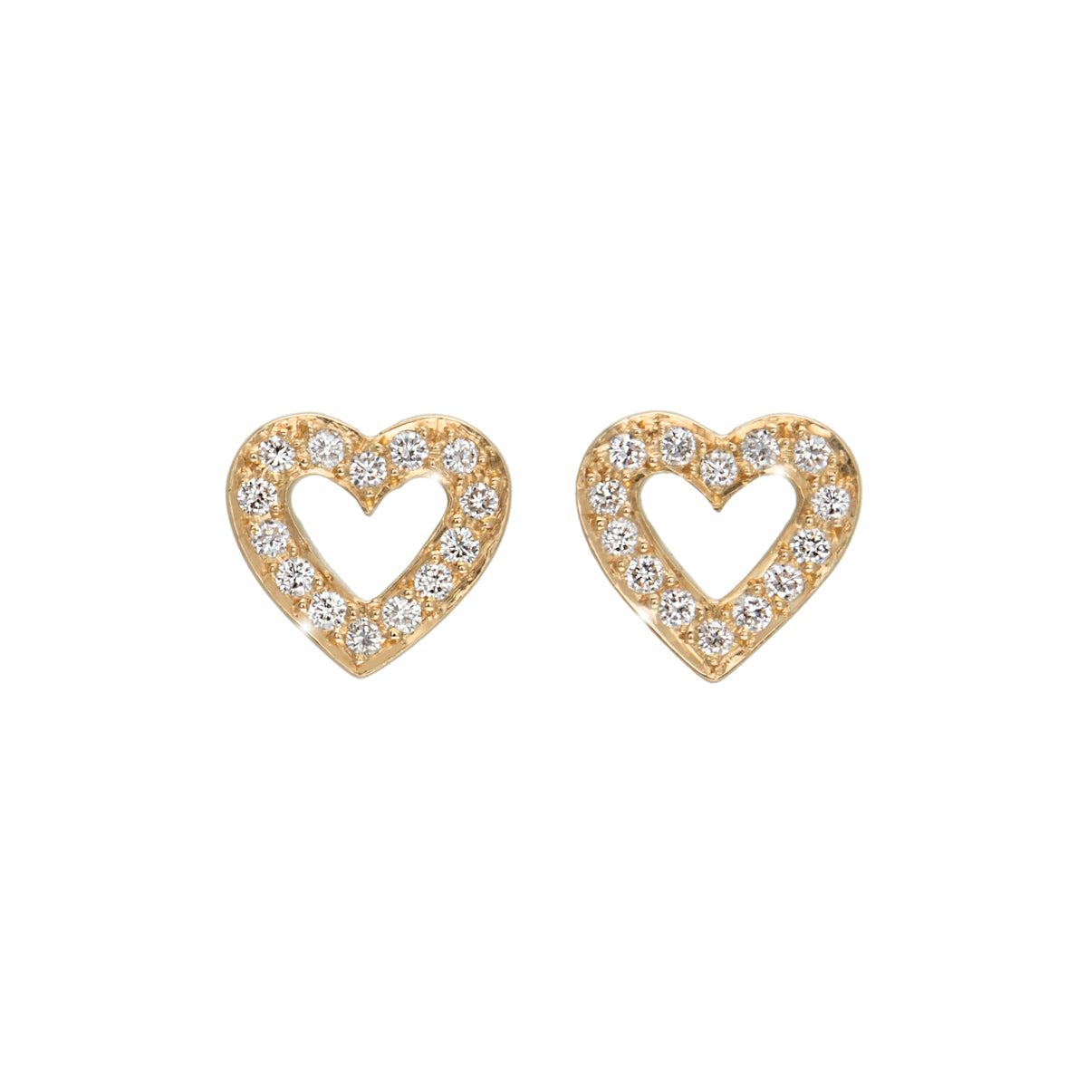 Boucles d’oreilles Diamants Cœur Ouvert