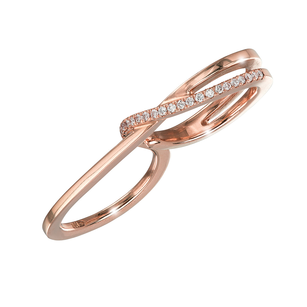 Two Finger Diamond Ring