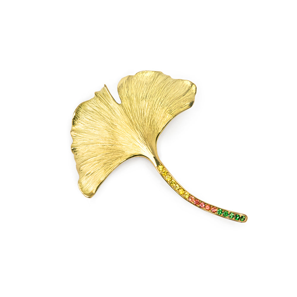 Ginkgo Brooch