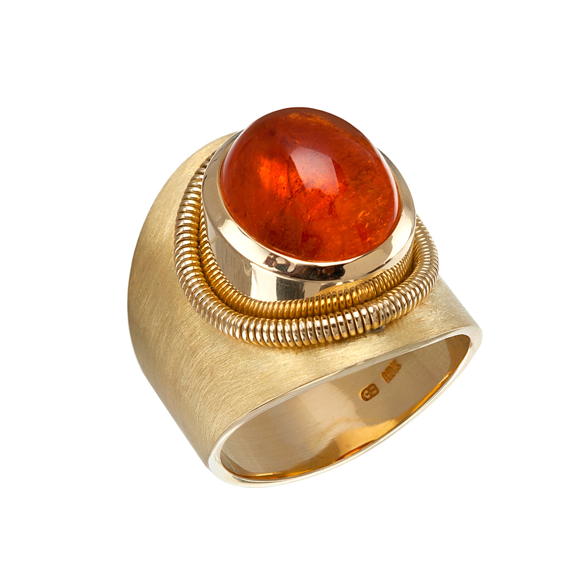 Mandarin Garnet Coil Ring