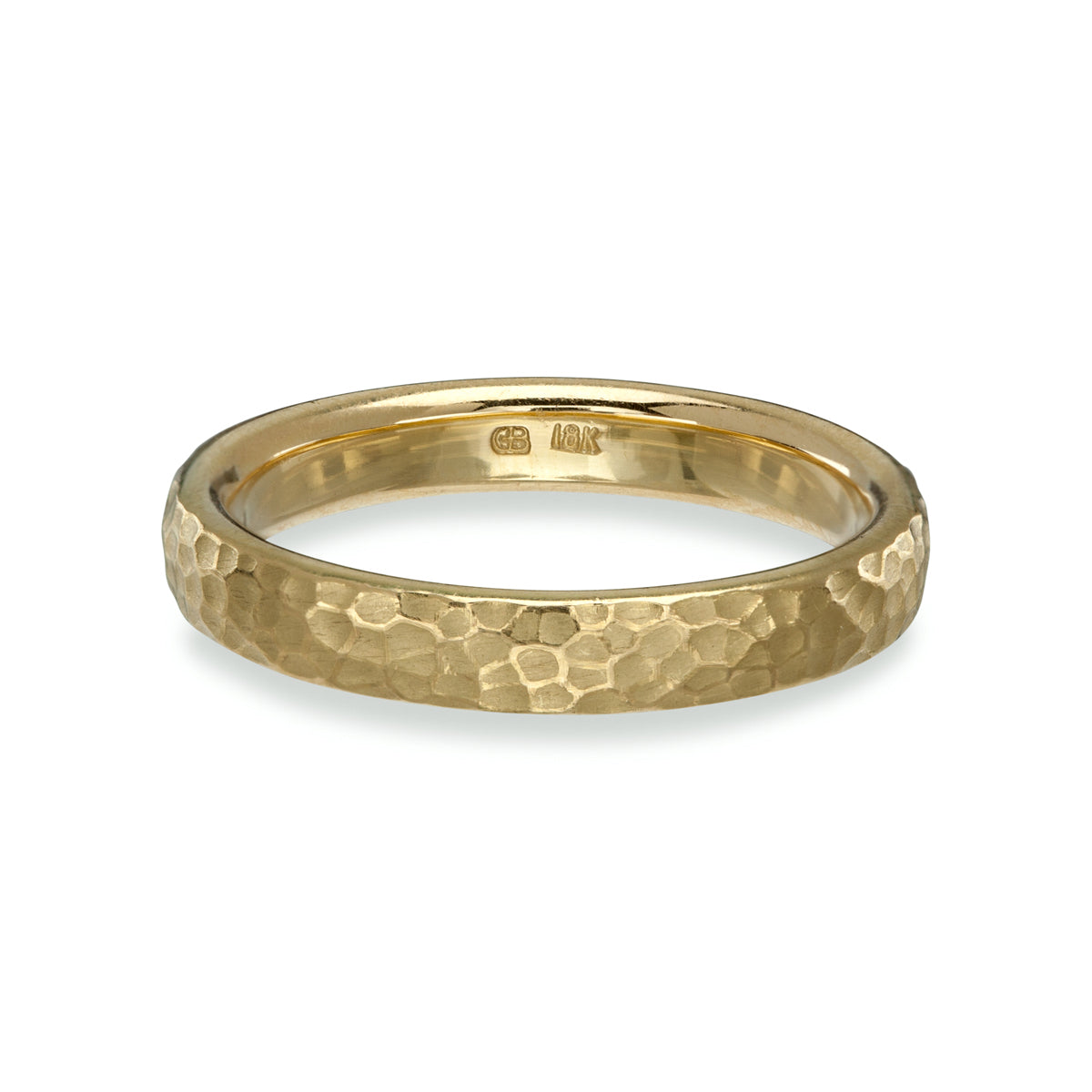 Bague Confort Martelée Homme