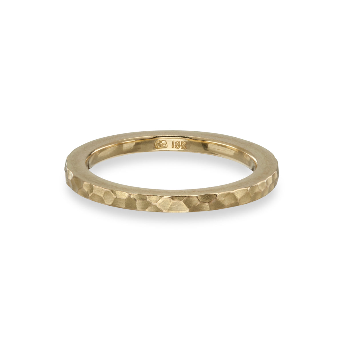 Narrow Hammered Ring