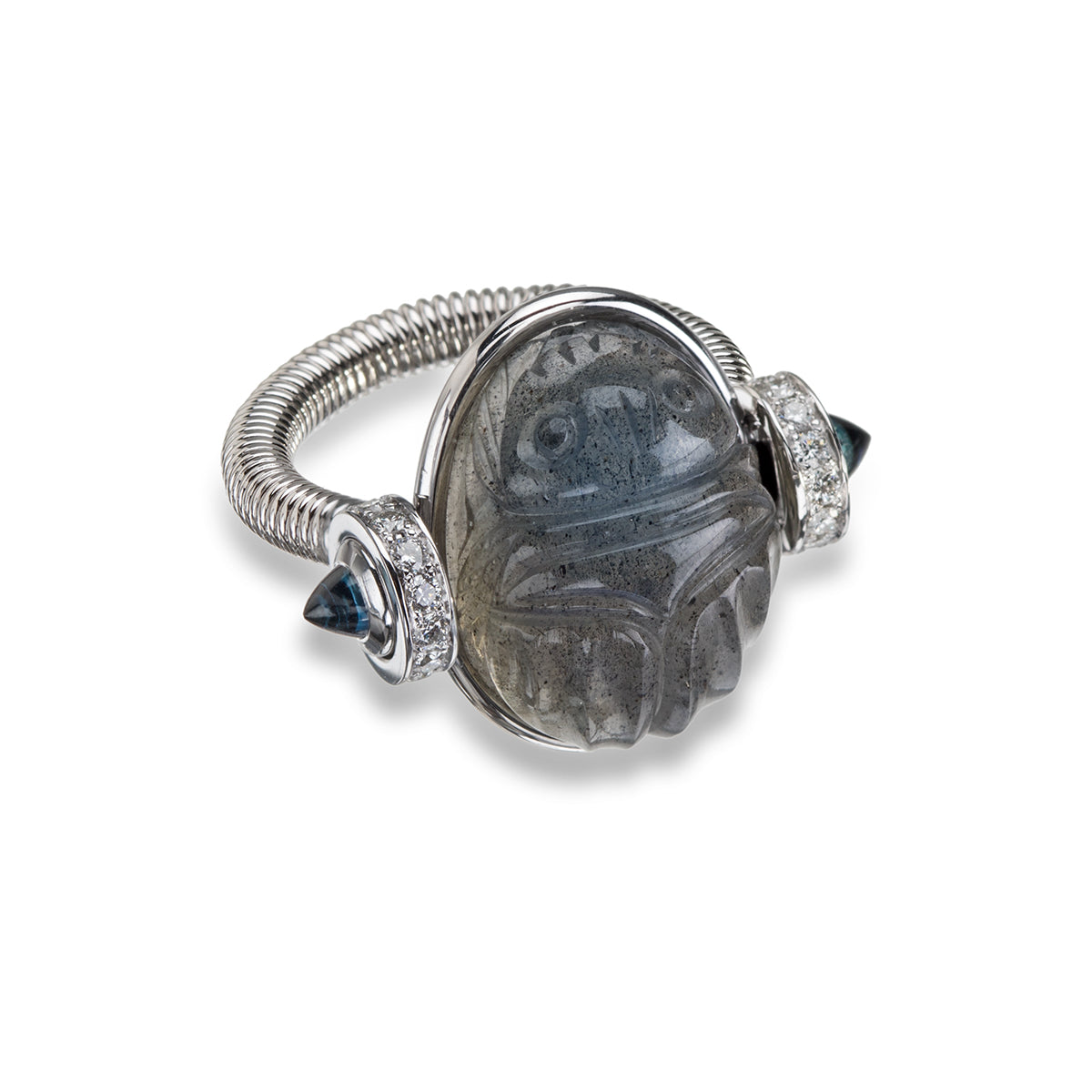 Bague Scarabée Labradorite