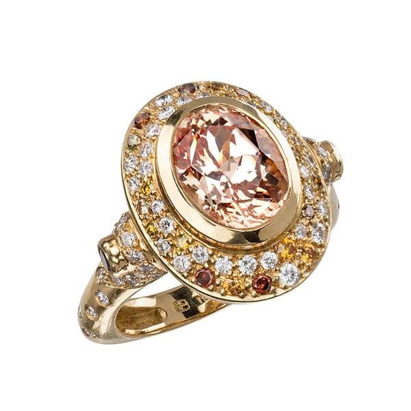 Apricot Sapphire Ring