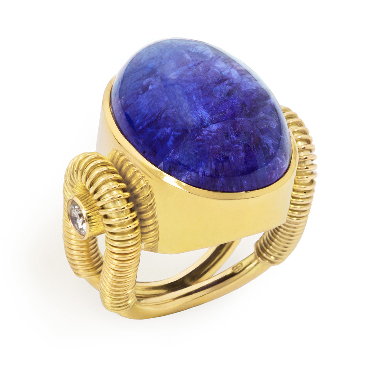 Tanzanite Cabachon Ring