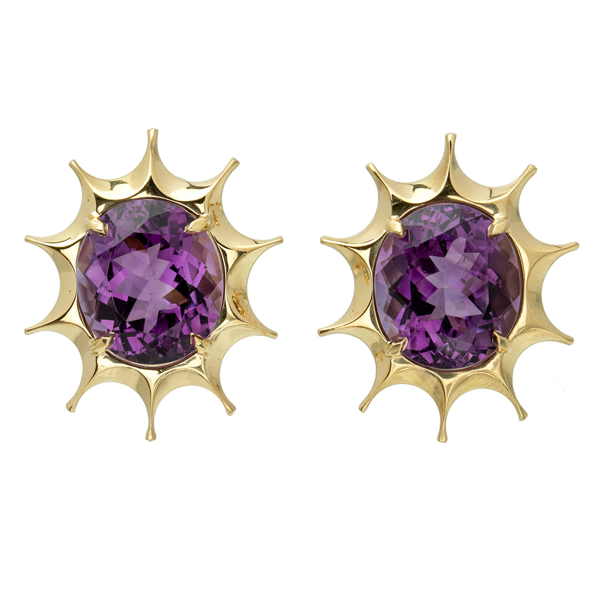 Amethyst Ray Earrings