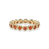 Orange Sapphire Medium Bezel Eternity Ring