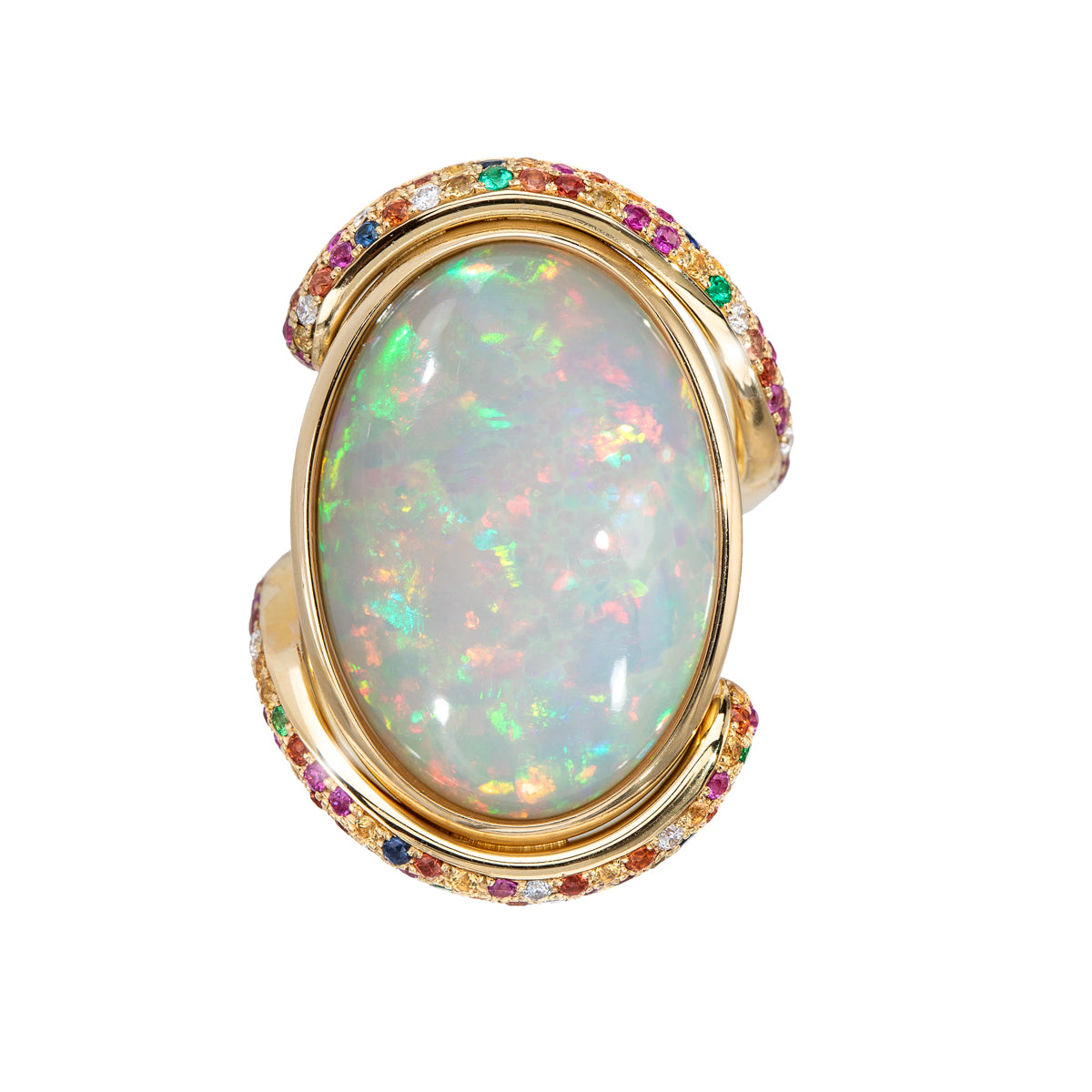 Bague Opale Arc-En-Ciel