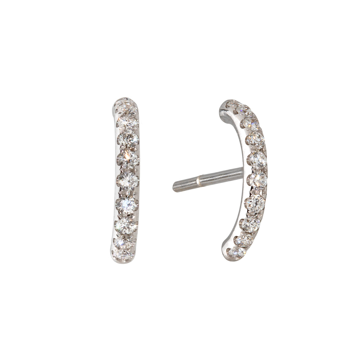 Anchor Studs with Diamonds