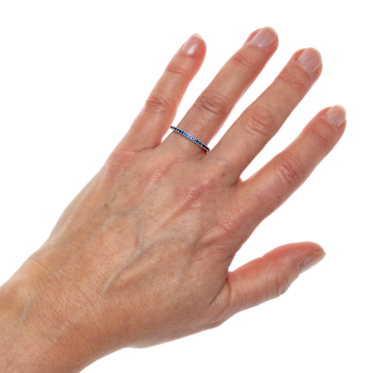 Blue Sapphire Microband