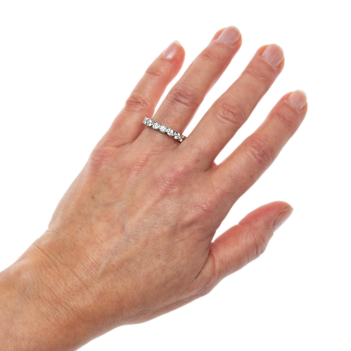 Diamond Semi-Bezel Eternity Ring