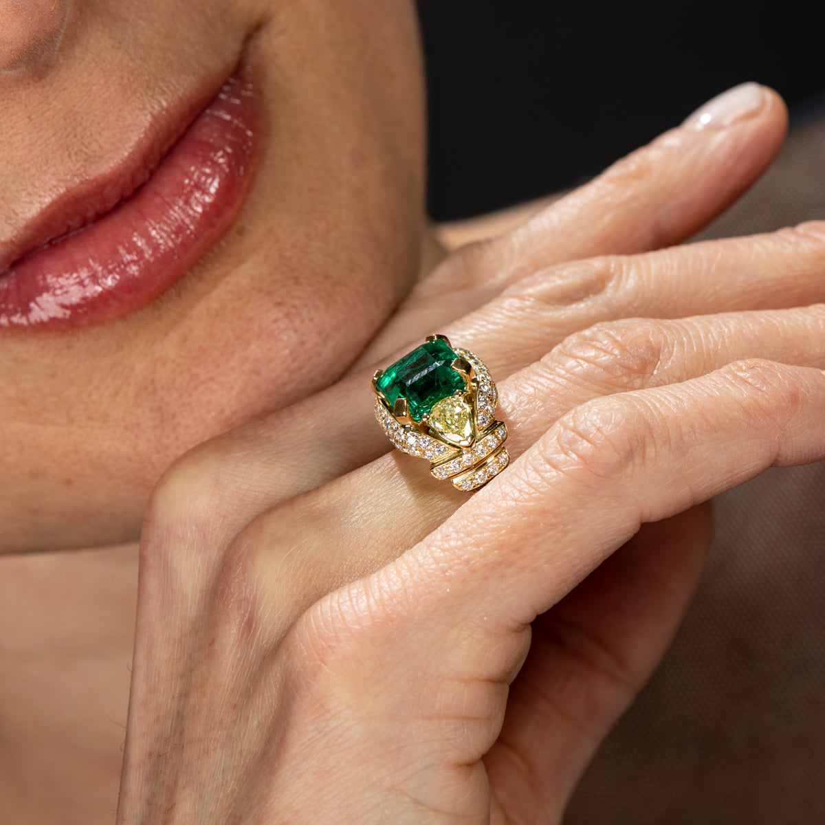 Emerald and Diamond Ring