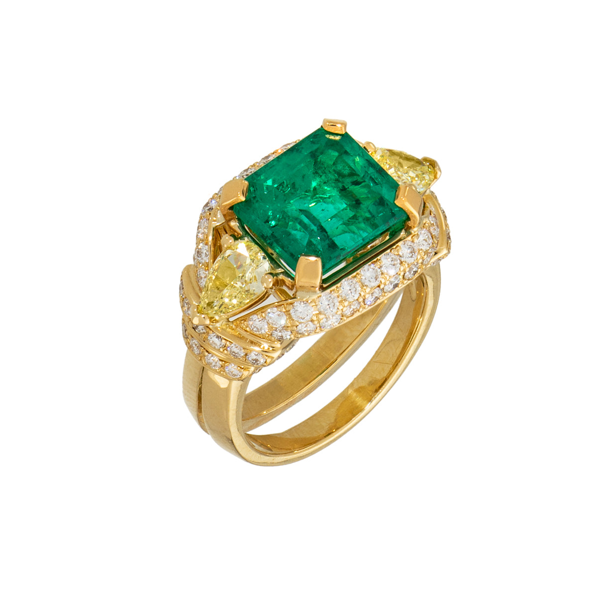 Emerald and Diamond Ring